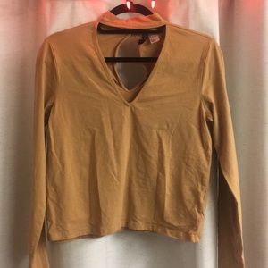 Tan cutout blouse